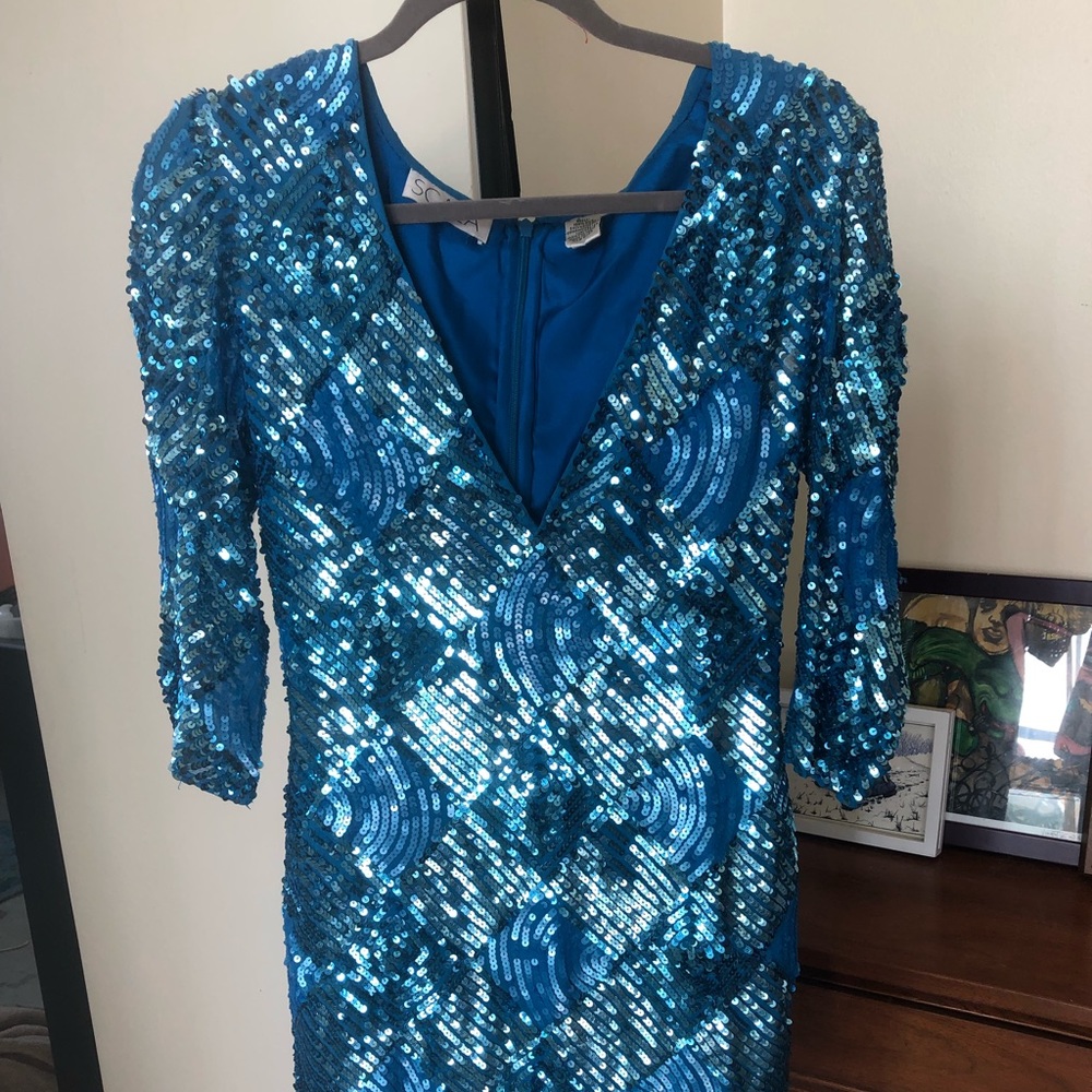 😍 Sequined Scalia 3/4 Sleeve Dress